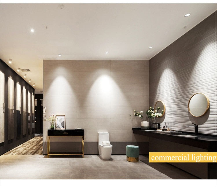 NEARCAM LED Downlight 5W 7W Embedded Round LED Spotlight AC 220V 230V 240V Indoor Lighting Warm White Cool White Tri-color Light