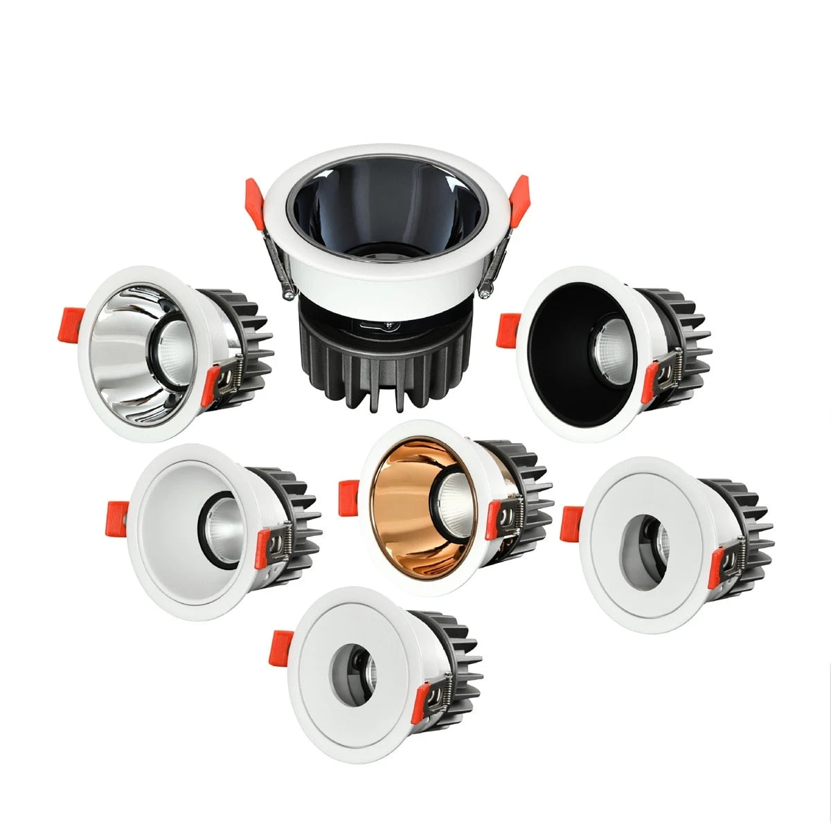 New Recessed Anti Glare COB LED Downlights 7W/10W/12W/15W LED Ceiling Spot Lights AC85~265V Background Lamps Indoor Lighting