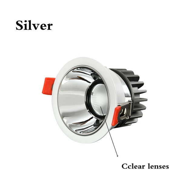 New Recessed Anti Glare COB LED Downlights 7W/10W/12W/15W LED Ceiling Spot Lights AC85~265V Background Lamps Indoor Lighting