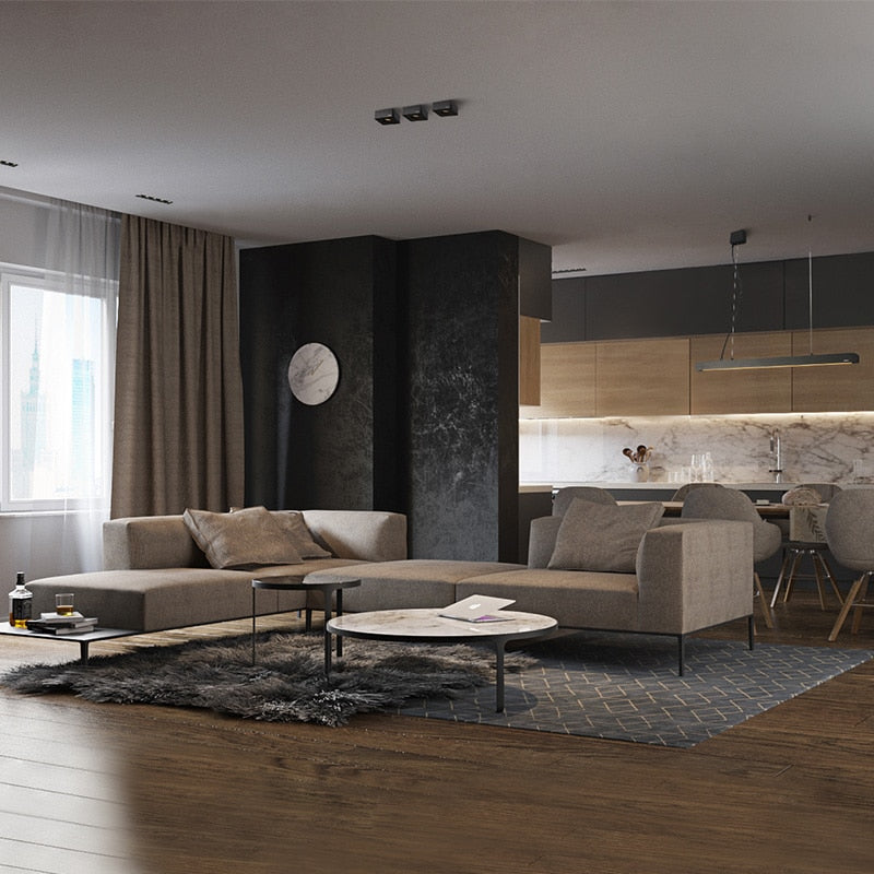 Aisilan LED ultra-thin surface mounted downlight without main light ceiling spot light Square Recessed Lamp living room bedroom