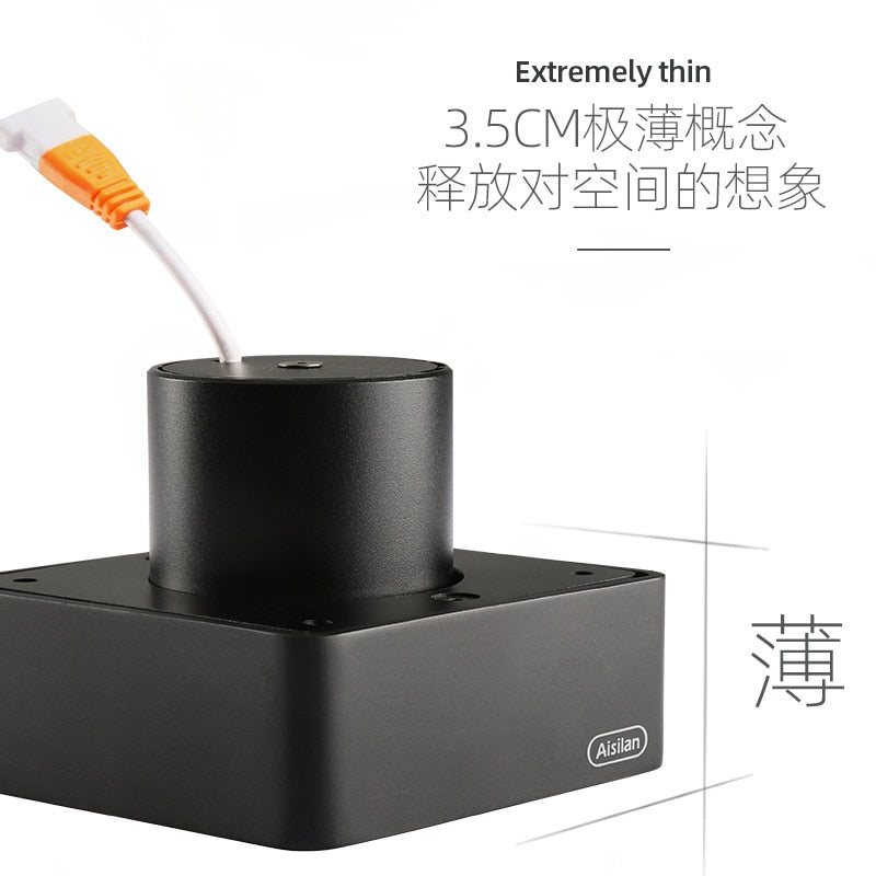 Aisilan LED ultra-thin surface mounted downlight without main light ceiling spot light Square Recessed Lamp living room bedroom