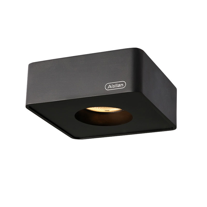 Aisilan LED ultra-thin surface mounted downlight without main light ceiling spot light Square Recessed Lamp living room bedroom