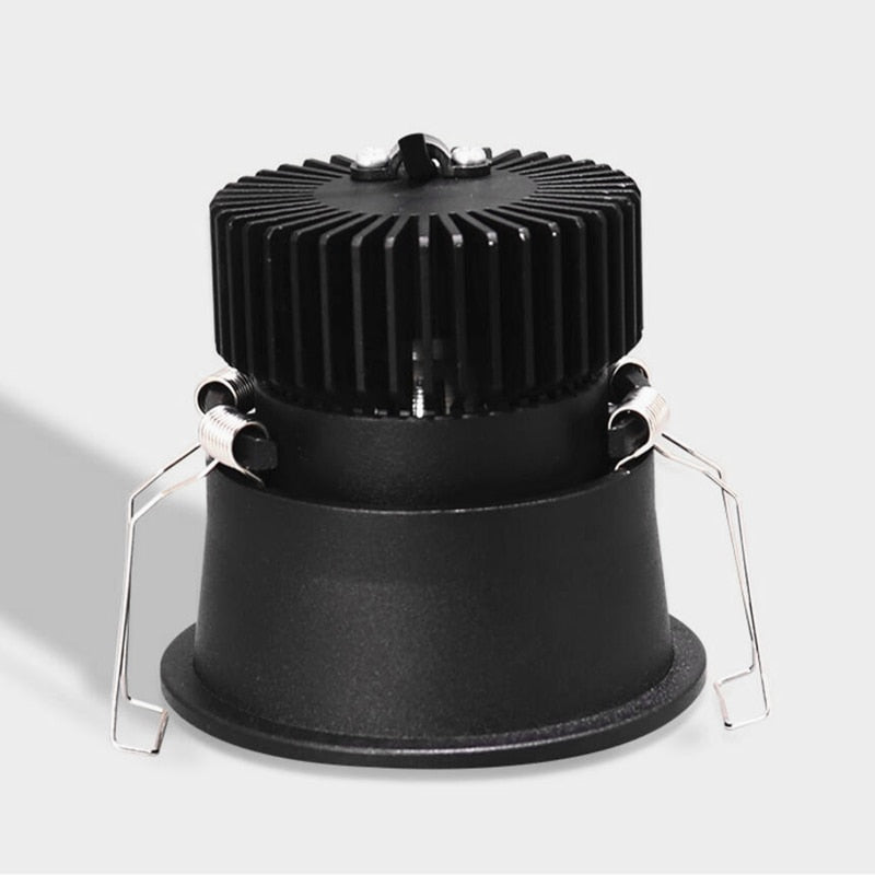 Dimmable Recessed Narrow Border Anti-glare COB LED Downlights AC85-265V 9W 12W 15W 20W LED Ceiling Lamps Hotel Villa Lighting