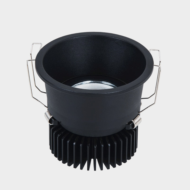 Dimmable Recessed Narrow Border Anti-glare COB LED Downlights AC85-265V 9W 12W 15W 20W LED Ceiling Lamps Hotel Villa Lighting