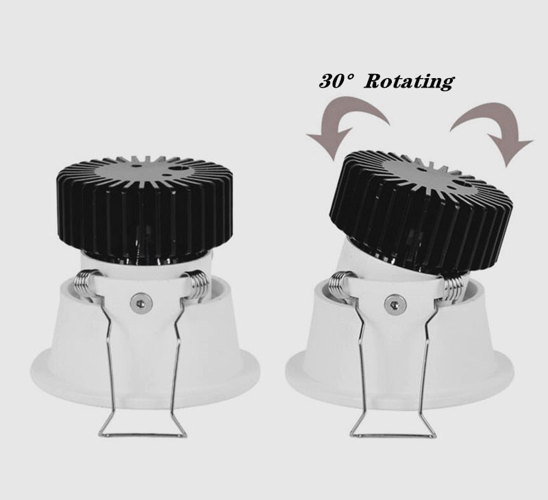 Dimmable Recessed Narrow Border Anti-glare COB LED Downlights AC85-265V 9W 12W 15W 20W LED Ceiling Lamps Hotel Villa Lighting