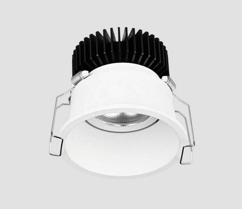 Dimmable Recessed Narrow Border Anti-glare COB LED Downlights AC85-265V 9W 12W 15W 20W LED Ceiling Lamps Hotel Villa Lighting