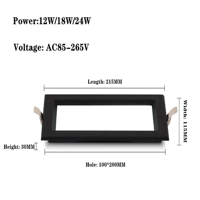 LED Panel Light Recessed LED Downlight Super Bright Energy Saving AC110V 220V Home Indoor Lighting