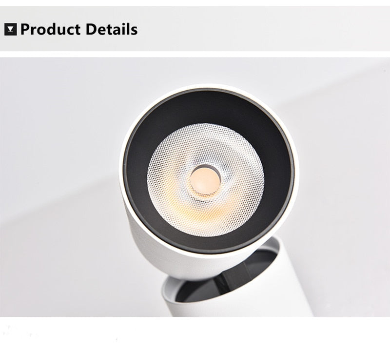 Anti-glare LED COB Downlight 12W 18W Dimmable AC110V-260V Ceiling Lamp 24W 24° Spot Light Aluminum For Store Home Lighting