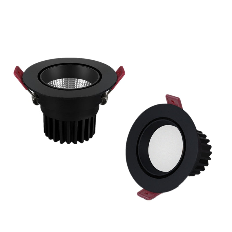 Dimmable Anti-Glare Downlight Embedded 7W 9W 12W 15W 18W Adjustable Angle Home Living Room Background Wall LED Spotlight