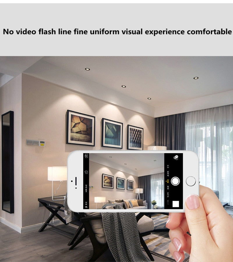 Dimmable Anti-Glare Downlight Embedded 7W 9W 12W 15W 18W Adjustable Angle Home Living Room Background Wall LED Spotlight