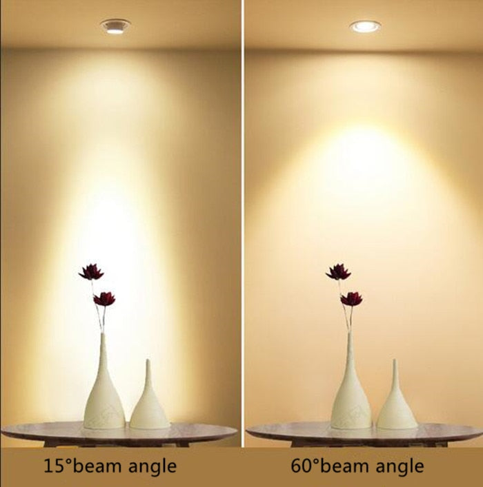 NEW 3W 10pcs/lot LED COB Spotlight Recessed Downlight Zoom Adjustable Lamp