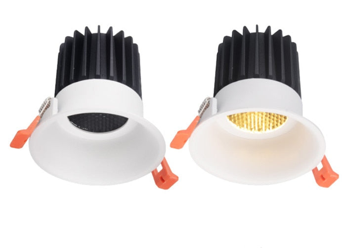 Dimmable Honeycomb Anti-glare COB Ceiling Recessed Led Downlight 7w 12w warm white LED Wall Wash Light Hotel Villa Lighting