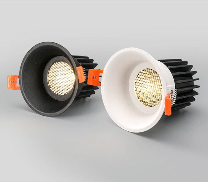 Dimmable Honeycomb Anti-glare COB Ceiling Recessed Led Downlight 7w 12w warm white LED Wall Wash Light Hotel Villa Lighting