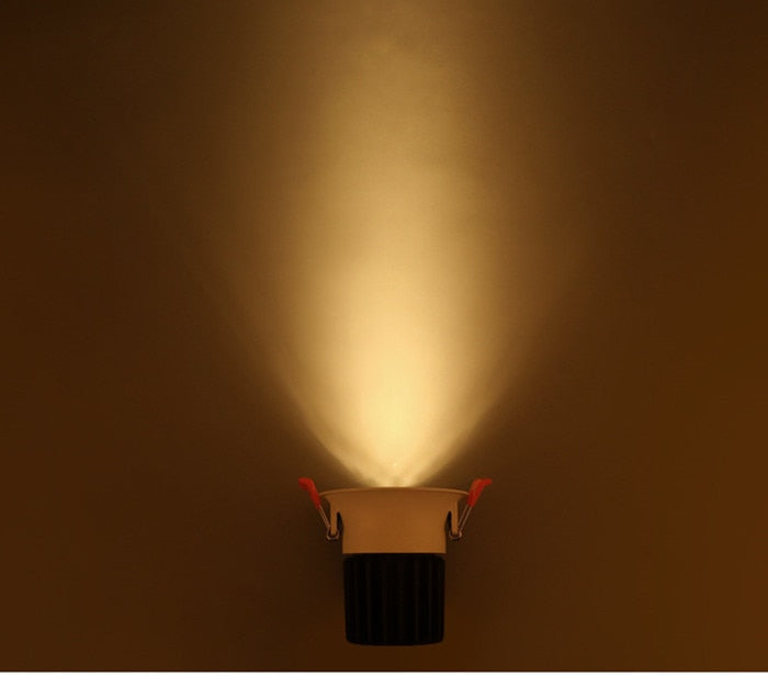 Dimmable Honeycomb Anti-glare COB Ceiling Recessed Led Downlight 7w 12w warm white LED Wall Wash Light Hotel Villa Lighting