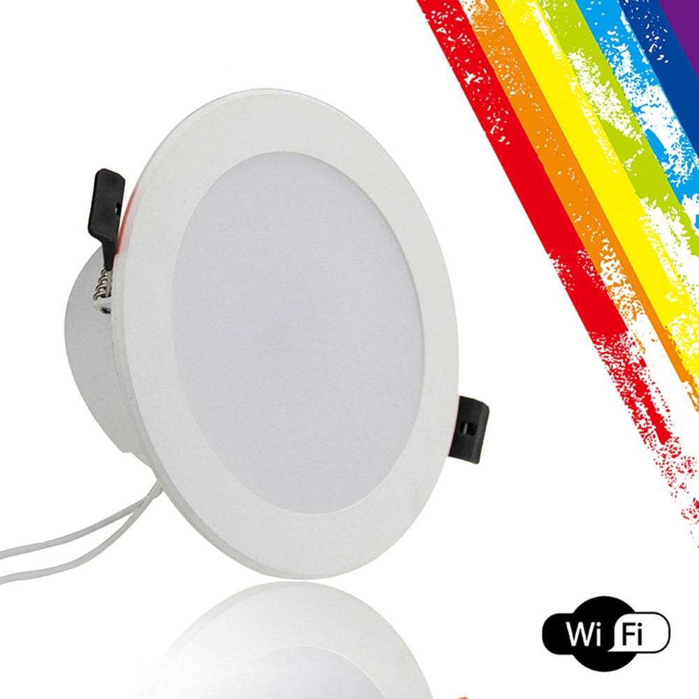 Hotel Round LED Bulb APP Control 4 Inch Super Market WIFI RGB Ceiling Smart Downlight Embedded Indoor Color Change Timing