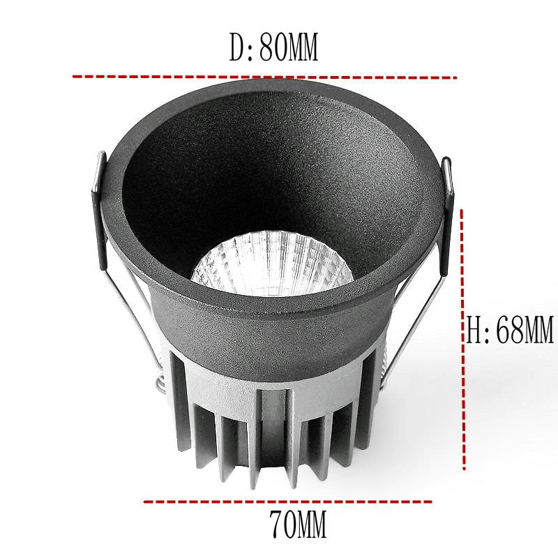 Dimmable LED Downlights COB 12pcs 10w LED Recessed Ceiling Lamp Warm Cool White LED Spot Light Free Shipping