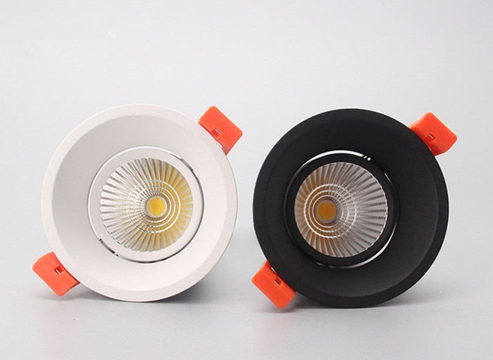 Dimmable Round Anti-Glare Led Downlight COB Ceiling SpotLight 7W 12w 15w AC85-265V Recessed Indoor Lighting Quality Assurance