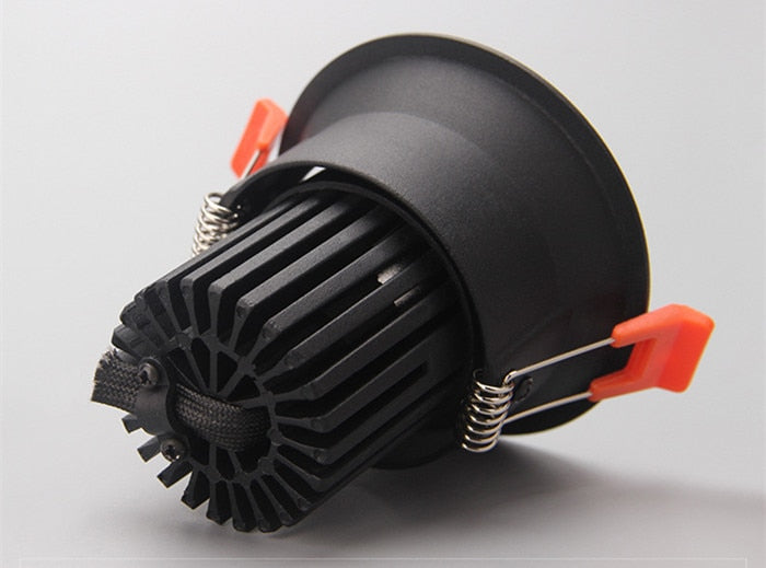 Dimmable Round Anti-Glare Led Downlight COB Ceiling SpotLight 7W 12w 15w AC85-265V Recessed Indoor Lighting Quality Assurance