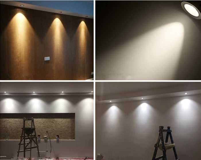 Dimmable Round Anti-Glare Led Downlight COB Ceiling SpotLight 7W 12w 15w AC85-265V Recessed Indoor Lighting Quality Assurance