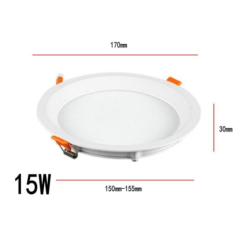 LED Downlight 6W 10W 15W 25W Recessed Round LED Ceiling Lamp AC85-265V Indoor Lighting Warm White Cold White