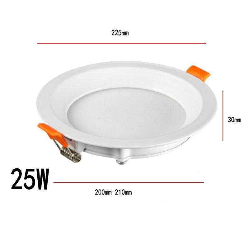 LED Downlight 6W 10W 15W 25W Recessed Round LED Ceiling Lamp AC85-265V Indoor Lighting Warm White Cold White