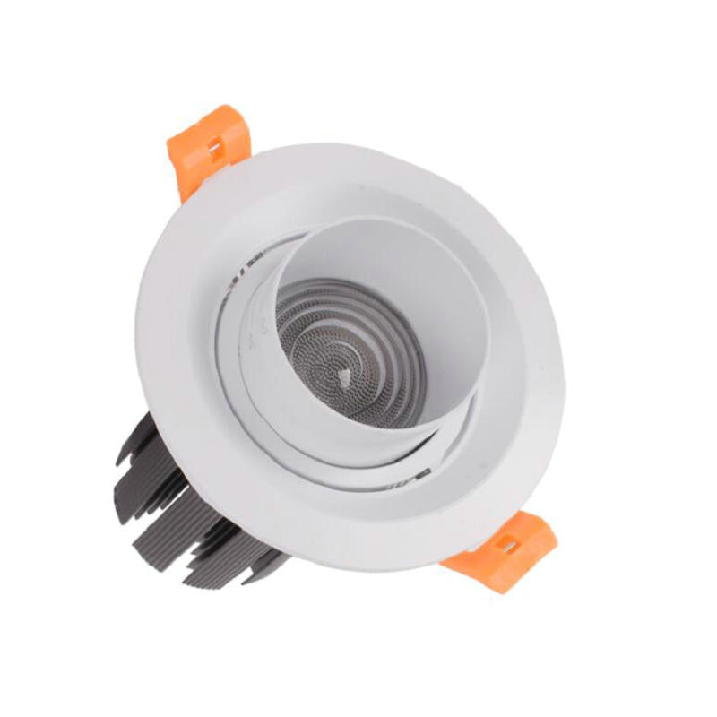 Adjustable focal length 7w 12w dimmable COB LED Downlights black and white LED Ceiling Lamps Spot Light LED Downlights