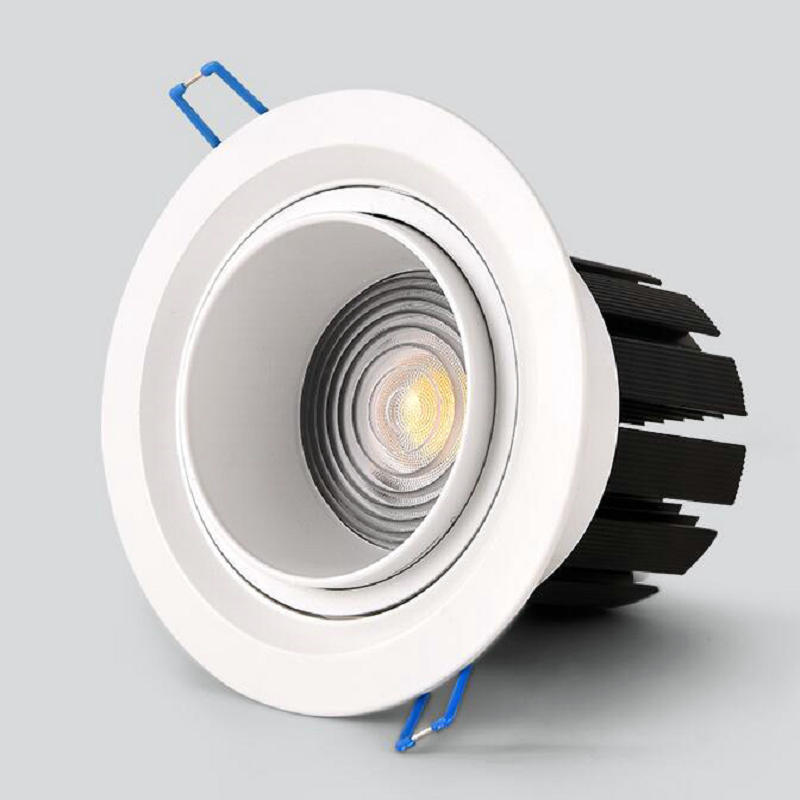 Adjustable focal length 7w 12w dimmable COB LED Downlights black and white LED Ceiling Lamps Spot Light LED Downlights