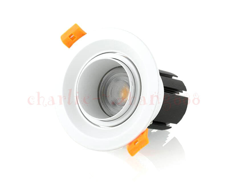 Adjustable focal length 7w 12w dimmable COB LED Downlights black and white LED Ceiling Lamps Spot Light LED Downlights
