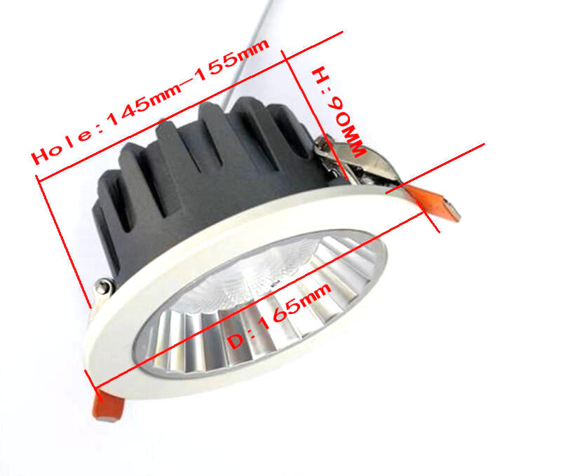 LED ceiling LED spot light lamp dimmable 110V ,240V,30W LED downlight white black Including drive
