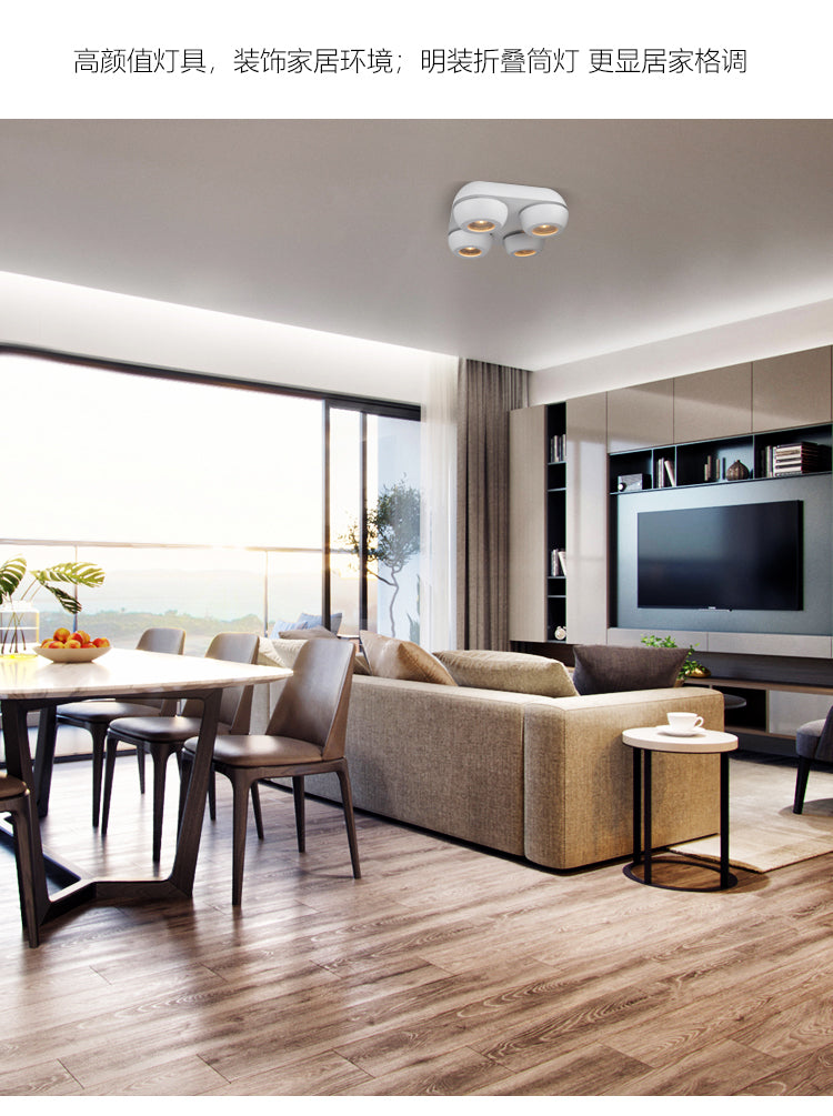 360 degree rotation 15W 30W LED Downlight dimmable spotlight AC110V 220V Lighting surface mounted LED Down Lights Indoor Light