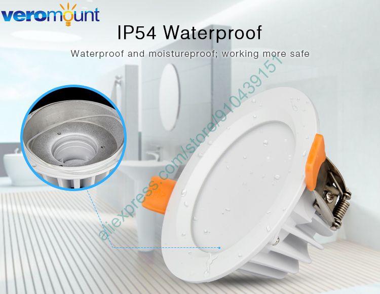 MiBoxer FUT063 6W RGB+CCT LED Downlight AC110V 220V Ceiling Spotlight 2.4G RF Wireless WiFi APP Alexa Google Voice Control