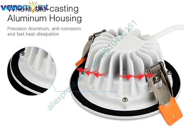 MiBoxer FUT063 6W RGB+CCT LED Downlight AC110V 220V Ceiling Spotlight 2.4G RF Wireless WiFi APP Alexa Google Voice Control