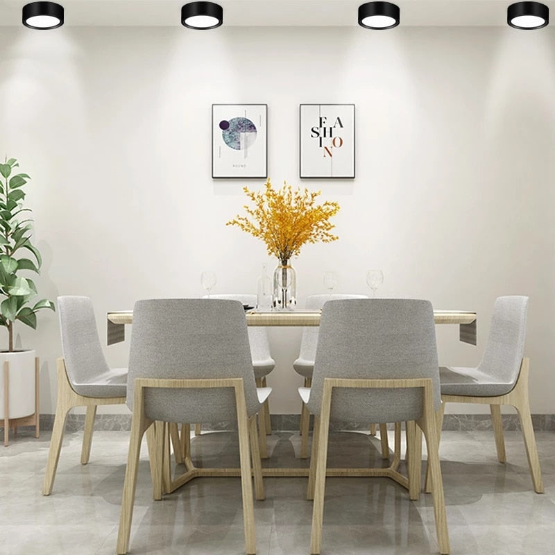 FLKL Surface Mounted Modern LED Downlight LED Spotlight 220V 110V 5/7/12/15/18W Downlight Ceiling Spotlight Fixture for Home