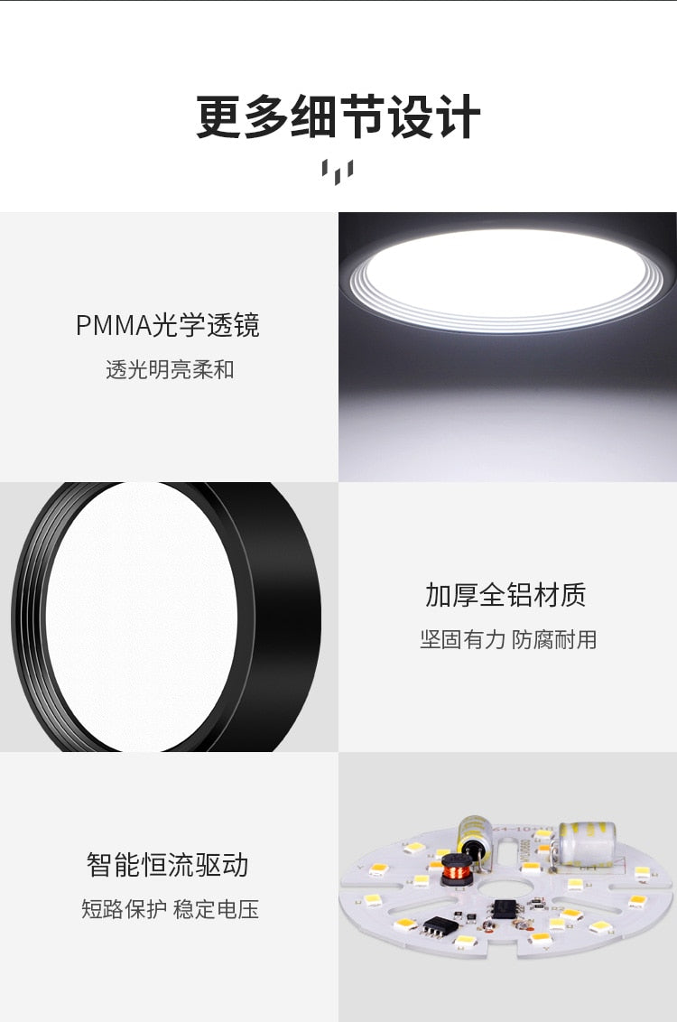 FLKL Surface Mounted Modern LED Downlight LED Spotlight 220V 110V 5/7/12/15/18W Downlight Ceiling Spotlight Fixture for Home