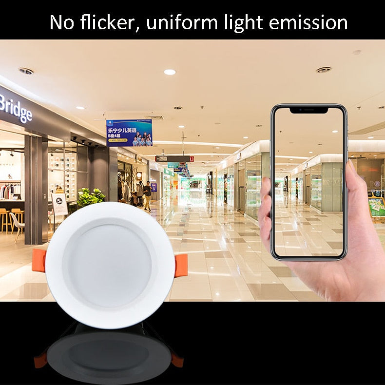 LED Downlight 220V Embedded Background Wall Home 8 PCS Anti-glare Anti-fog 4 6 Inch Ceiling Spots Indoor Lighting 5W 7W 12W 18W