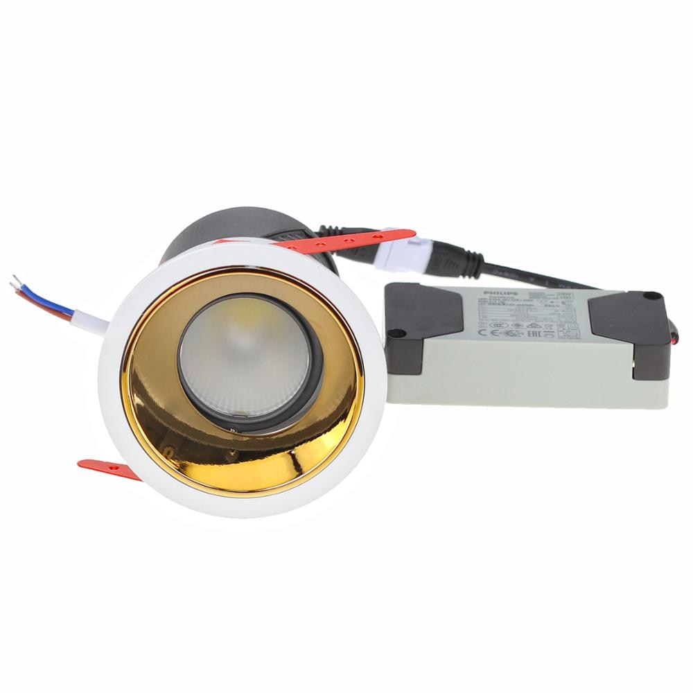 Dimmable 0-10V 12W LED COB Ceiling Lamp AC85-265V Aluminum Recessed Downlights Round Led Spot Light