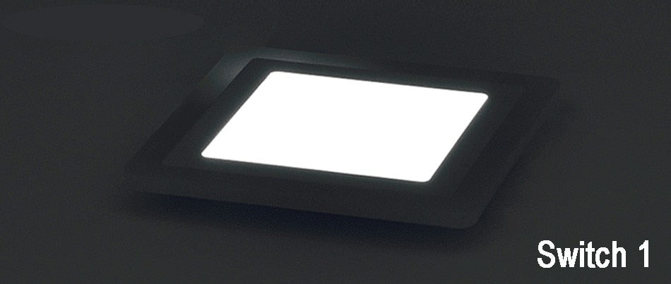 Double Color LED Panel Light 6W 9W 16W 24W Round Square Panel LED Ceiling Lamp AC110V 220V Indoor Recessed Downlight