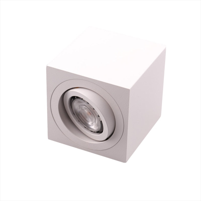 Modern Square/Round Surface Mounted Downlight Replaceable GU10 G5.3 MR16 Spotlight Lamp Holder For Indoor Kitchen illumination