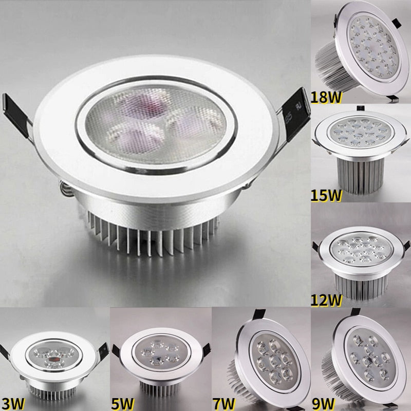 LED downlight Recessed SOPT Hot Sale 3W 6W 12W 15W 18W 24W AC220V LED Ceiling Downlight Dimmable led Downlight LED Spot Light
