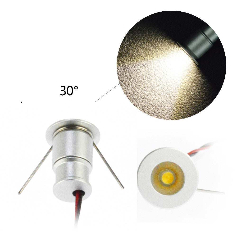 9pcs waterproof mini led light 1w outside decking lights 15mm led downlight party decoration 3-3.4V/300mA 12v 30D/120D degree