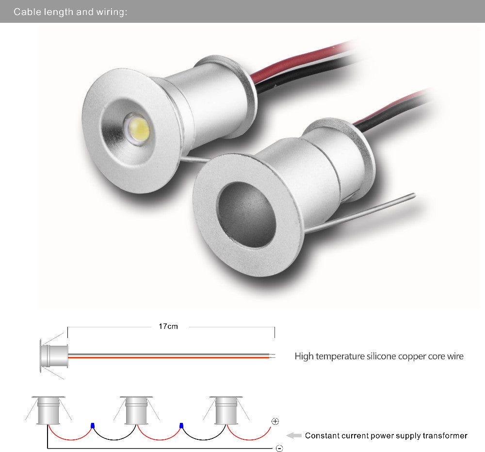 9pcs waterproof mini led light 1w outside decking lights 15mm led downlight party decoration 3-3.4V/300mA 12v 30D/120D degree