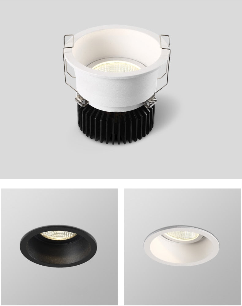 LED Downlight 10W Round Recess Lamp Home Indoor led Spot Lighting for Living Room Bedroom Lights Foyer 110V 220V Aluminum Embed