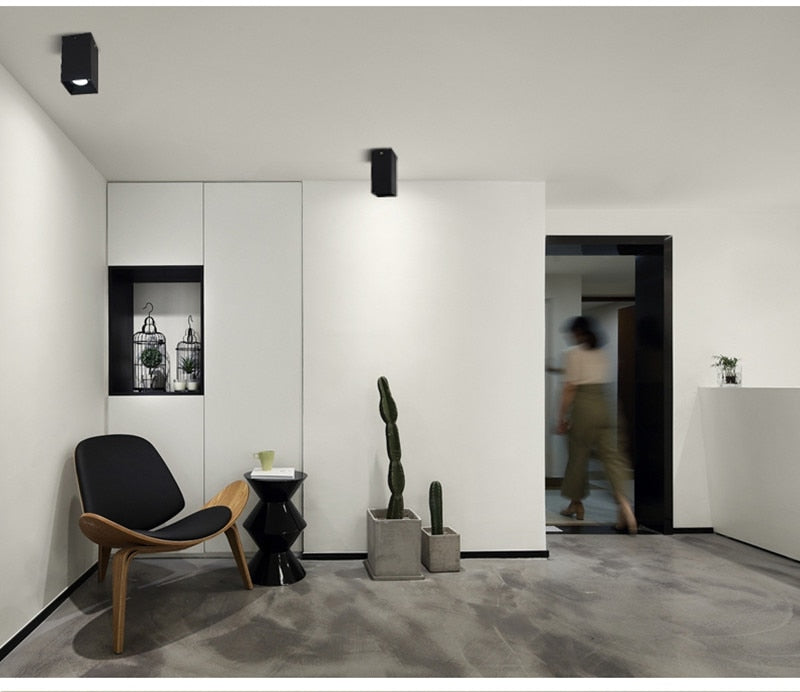 LED Ceiling Downlight 15W 18W 24W Surface Mounted COB Spot Light Dimmable 220v 110v for Hallway Gallery Kitchen Living Room