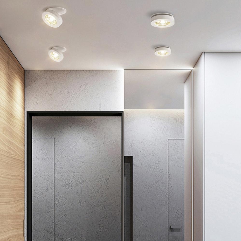 LED Downlight 2 Colors Foldable Surface Mounted LED Downlight Recessed Ceiling Light COB Spot Light