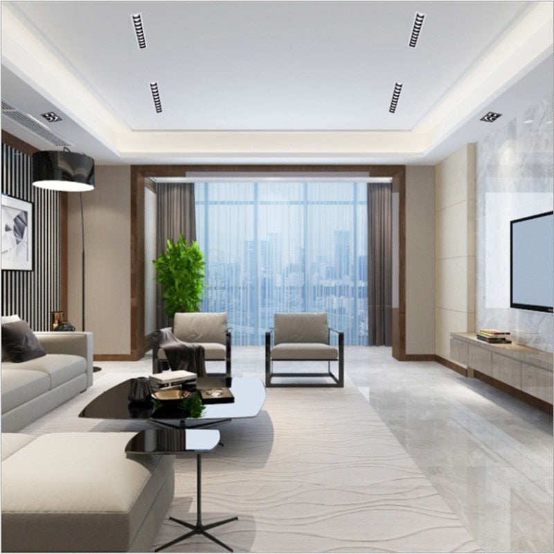 Led Grid Ceiling Spot Embedded Recessed Downlight Line Lights 4W 12W 16W 20W 36W 40W COB Rectangular Lamp Without Main Lights