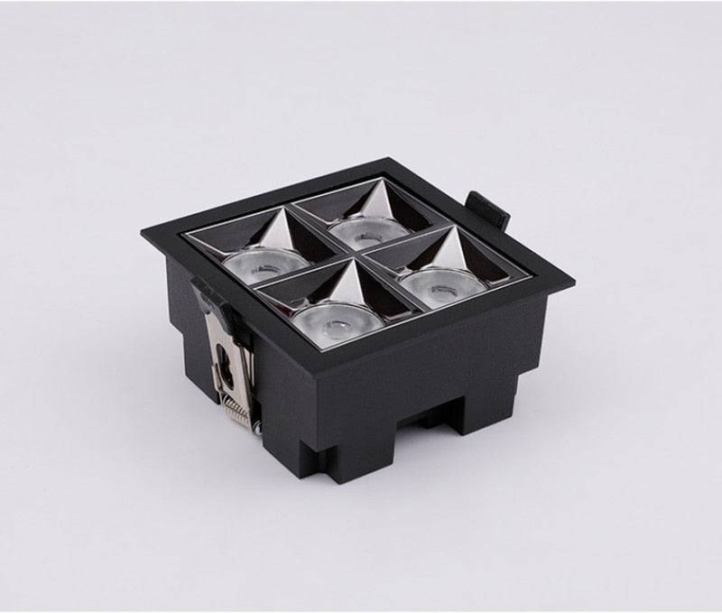 Led Grid Ceiling Spot Embedded Recessed Downlight Line Lights 4W 12W 16W 20W 36W 40W COB Rectangular Lamp Without Main Lights