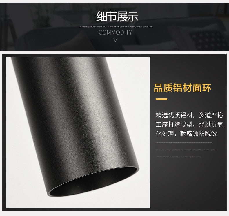 LED Downlight Dimmable 7W 10W 12W 10 PCS COB surface mounted Spot lights Led Ceiling Spot Light AC85-265V For Clothing Shop