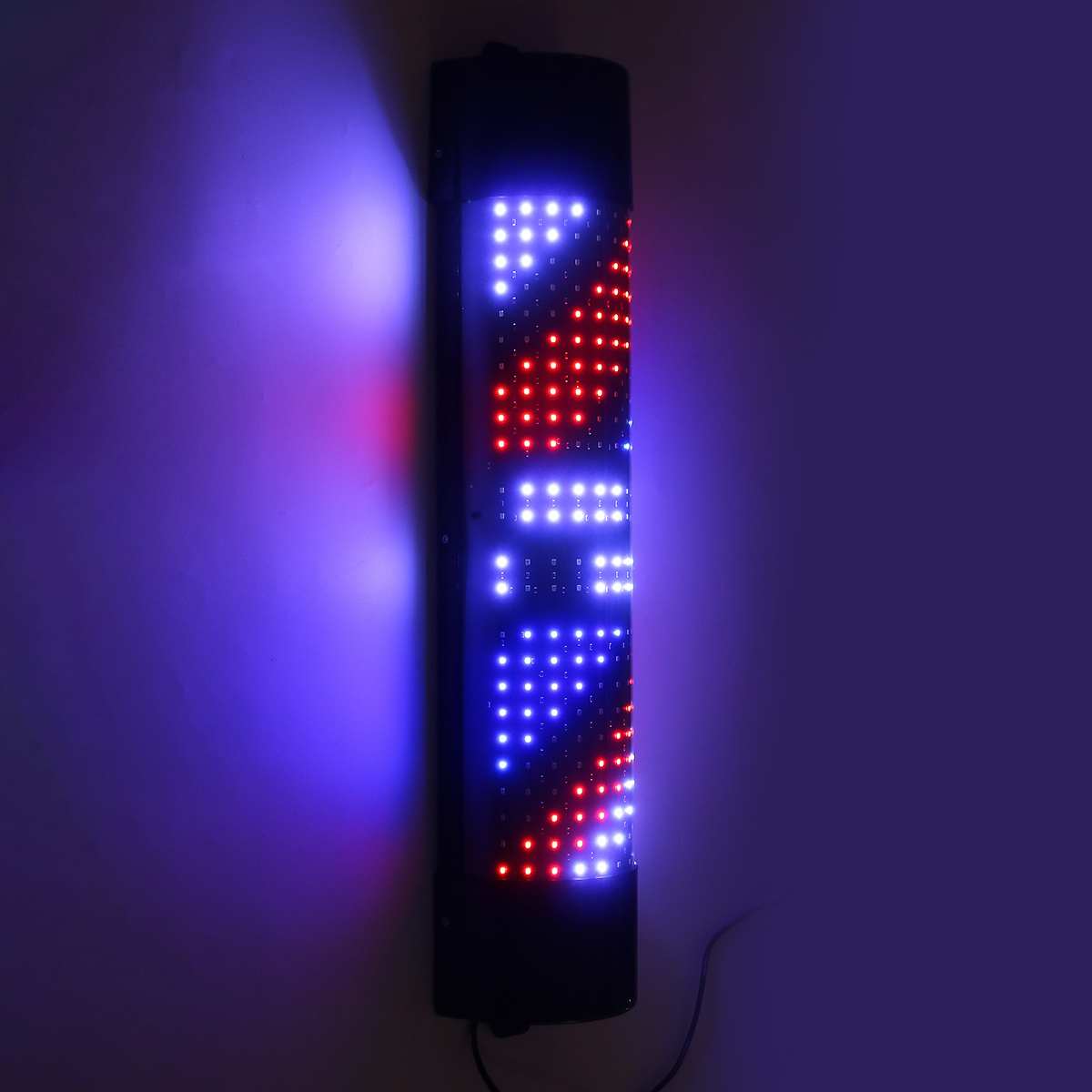 LED downlight 100CM Barber Shop Pole Rotating Lighting Red White Blue Stripe Rotating Light Stripes Sign Hair Wall Hanging LED Downlights