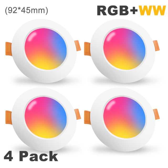 LED Ceiling Lamp RGB Downlight Dimmable Smart Home focos Bulb Light Spotlight Colour Changing Fan 220V 110V Work with Bluetooth