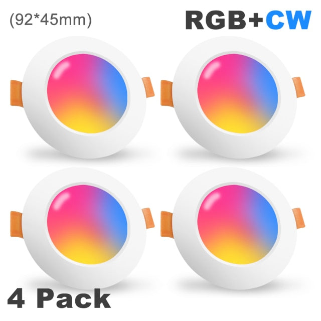 LED Ceiling Lamp RGB Downlight Dimmable Smart Home focos Bulb Light Spotlight Colour Changing Fan 220V 110V Work with Bluetooth